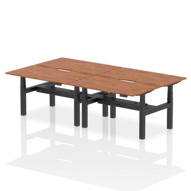 Breeze Back-to-Back Scalloped Edge Height Adjustable Bench Desk - 4 Person - Image 31