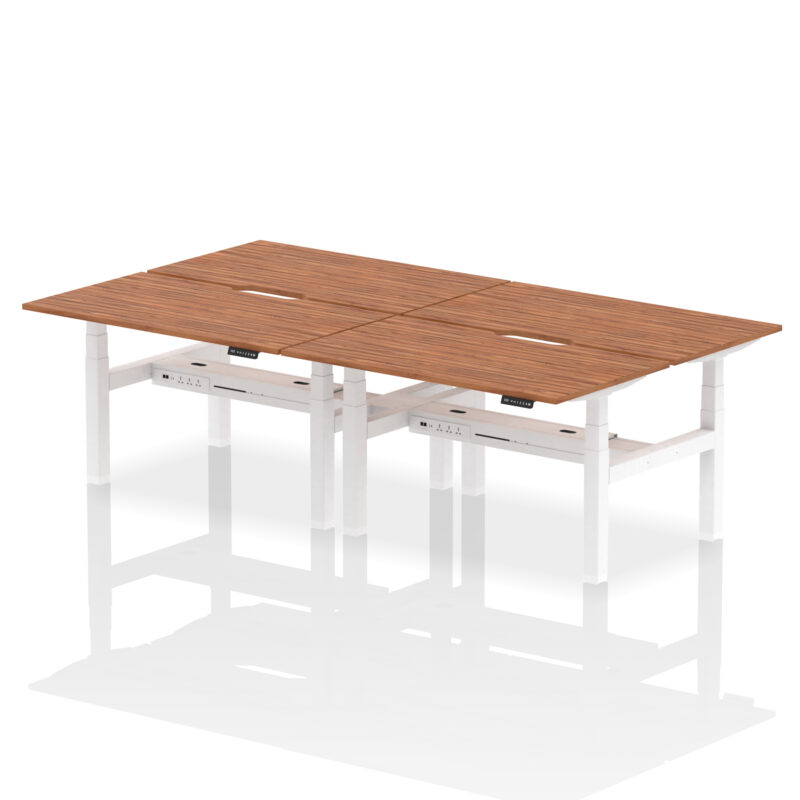 Breeze Back-to-Back Scalloped Edge Height Adjustable Bench Desk - 4 Person - Image 33