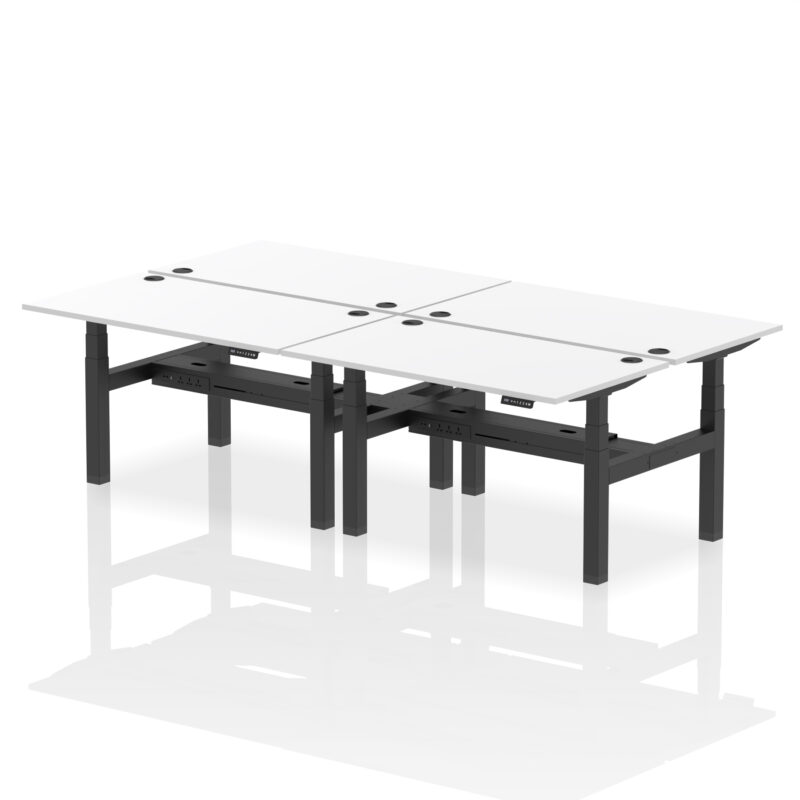 Breeze Back-to-Back Height Adjustable Bench Desk - 4 Person - Image 40