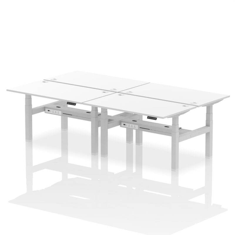 Breeze Back-to-Back Height Adjustable Bench Desk - 4 Person - Image 41