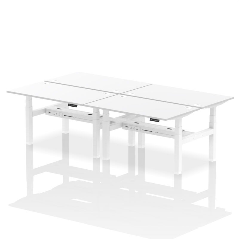 Breeze Back-to-Back Height Adjustable Bench Desk - 4 Person - Image 42