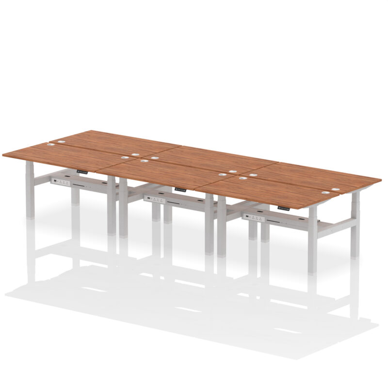 Breeze Back-to-Back Height Adjustable Bench Desk - 6 Person - Image 38