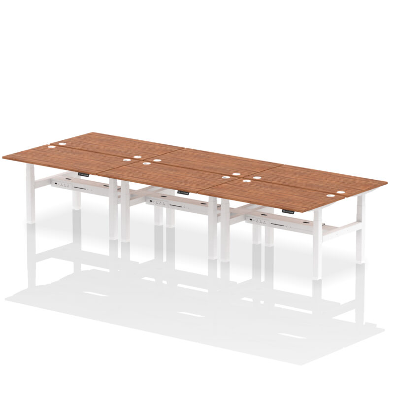 Breeze Back-to-Back Height Adjustable Bench Desk - 6 Person - Image 39
