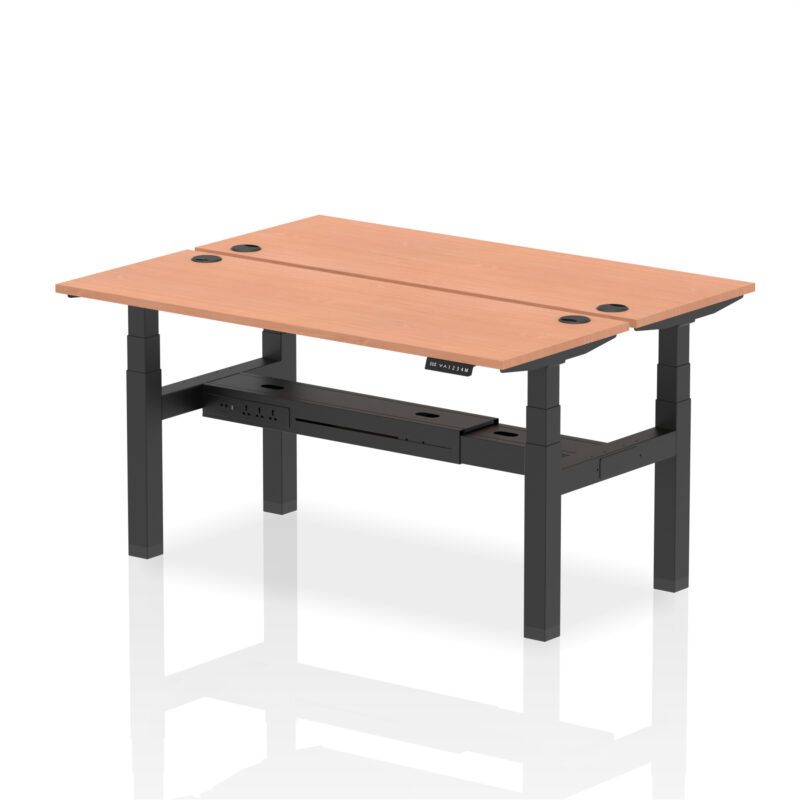 Breeze Back-to-Back Slimline Height Adjustable Bench Desk - 2 Person - Image 43