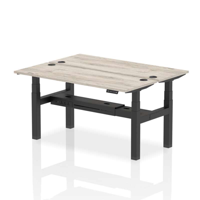 Breeze Back-to-Back Slimline Height Adjustable Bench Desk - 2 Person - Image 49