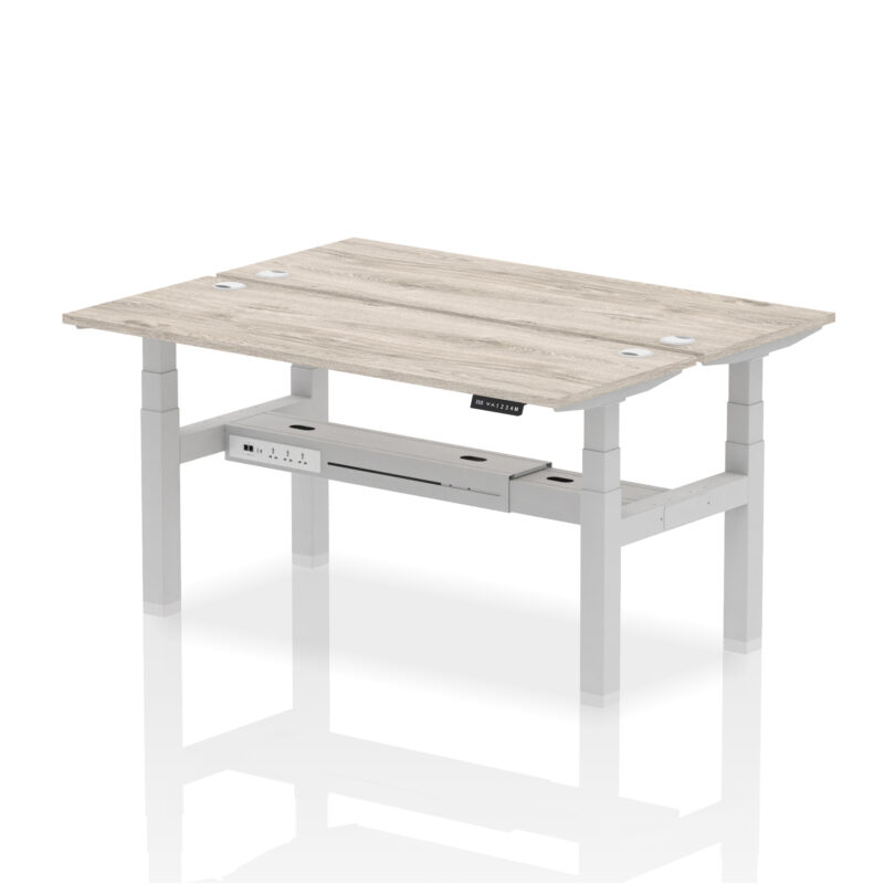Breeze Back-to-Back Slimline Height Adjustable Bench Desk - 2 Person - Image 50
