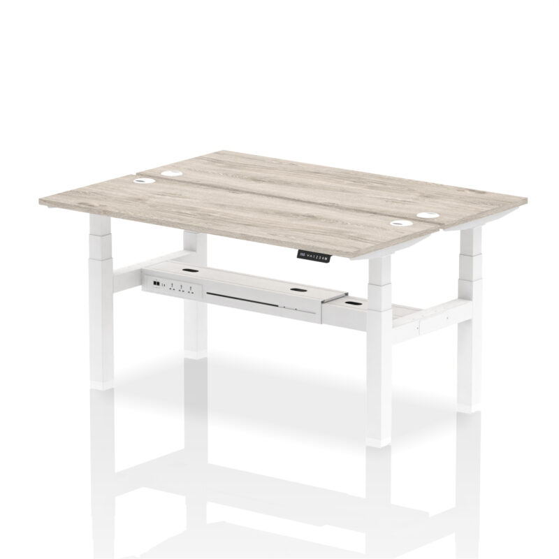 Breeze Back-to-Back Slimline Height Adjustable Bench Desk - 2 Person - Image 51
