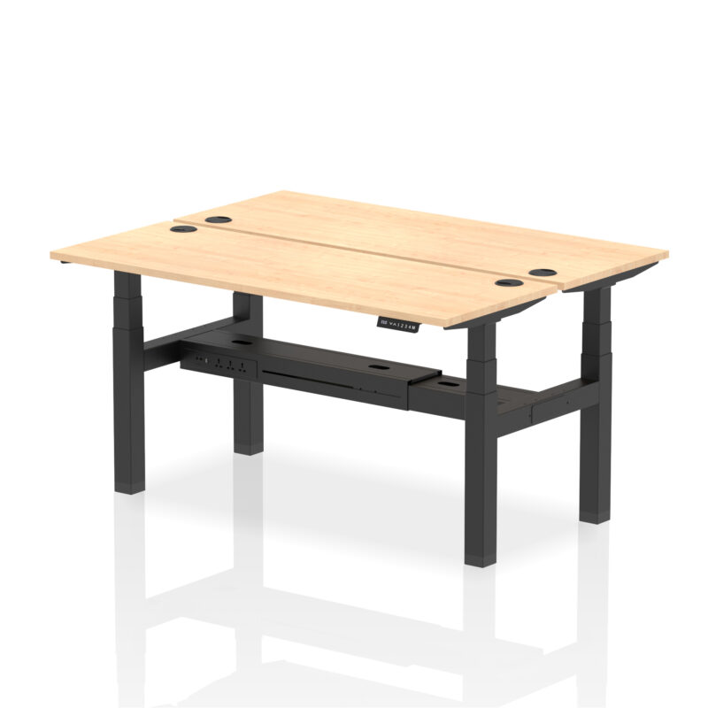 Breeze Back-to-Back Slimline Height Adjustable Bench Desk - 2 Person - Image 52