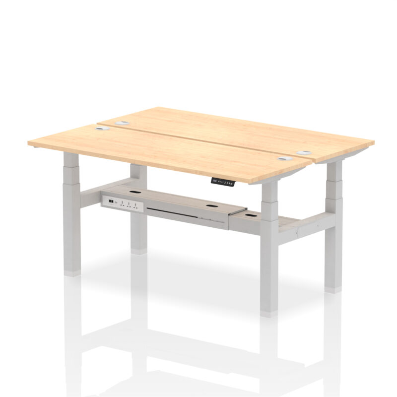 Breeze Back-to-Back Slimline Height Adjustable Bench Desk - 2 Person - Image 53