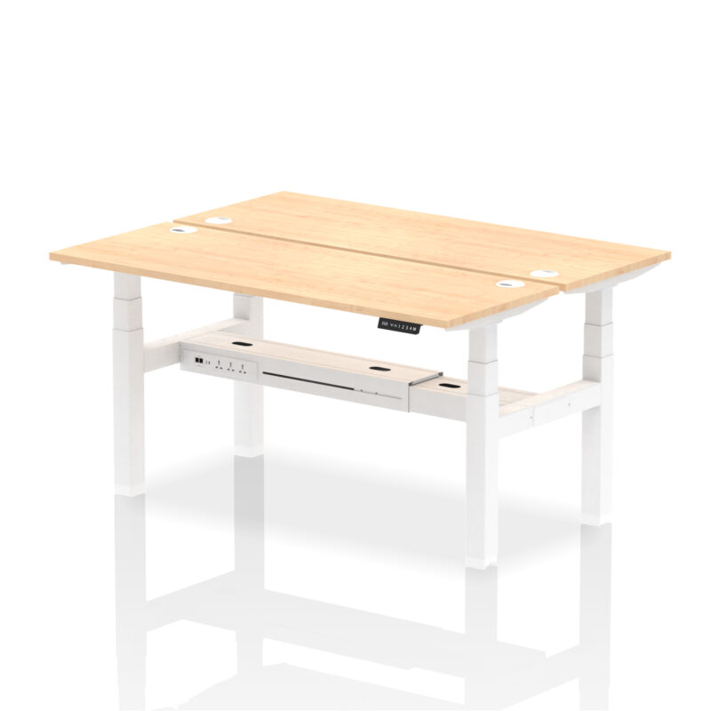 Breeze Back-to-Back Slimline Height Adjustable Bench Desk - 2 Person - Image 54
