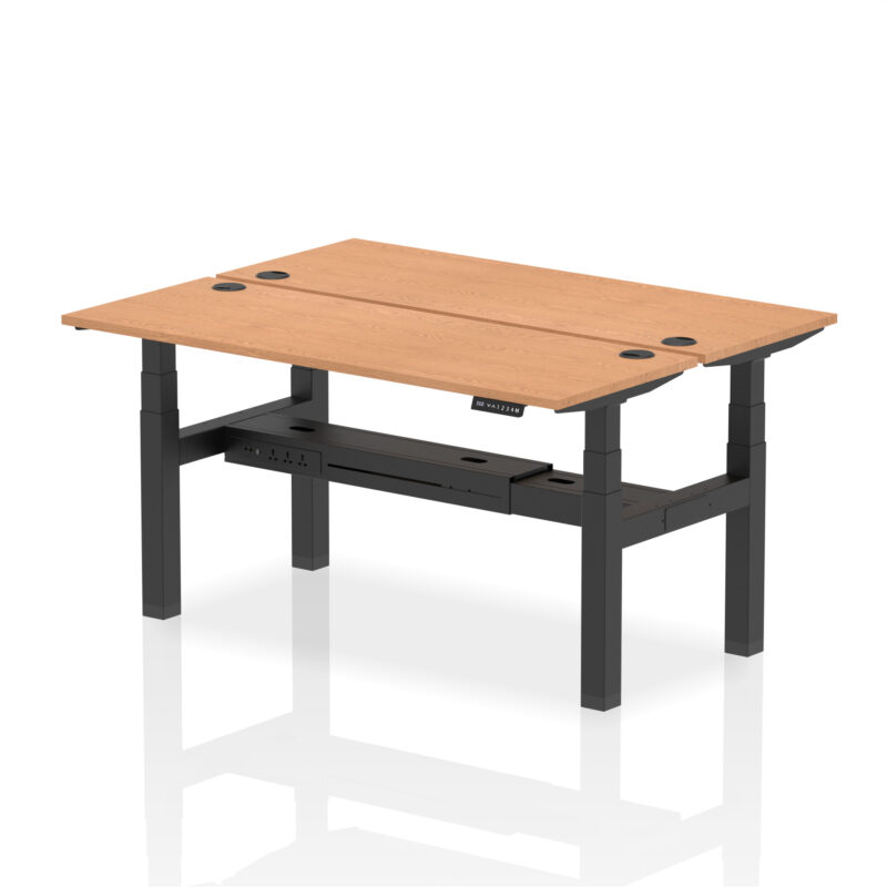 Breeze Back-to-Back Slimline Height Adjustable Bench Desk - 2 Person - Image 55