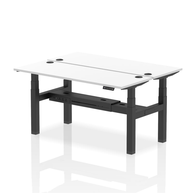 Breeze Back-to-Back Slimline Height Adjustable Bench Desk - 2 Person - Image 61