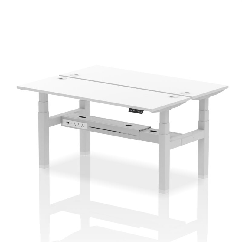 Breeze Back-to-Back Slimline Height Adjustable Bench Desk - 2 Person - Image 62