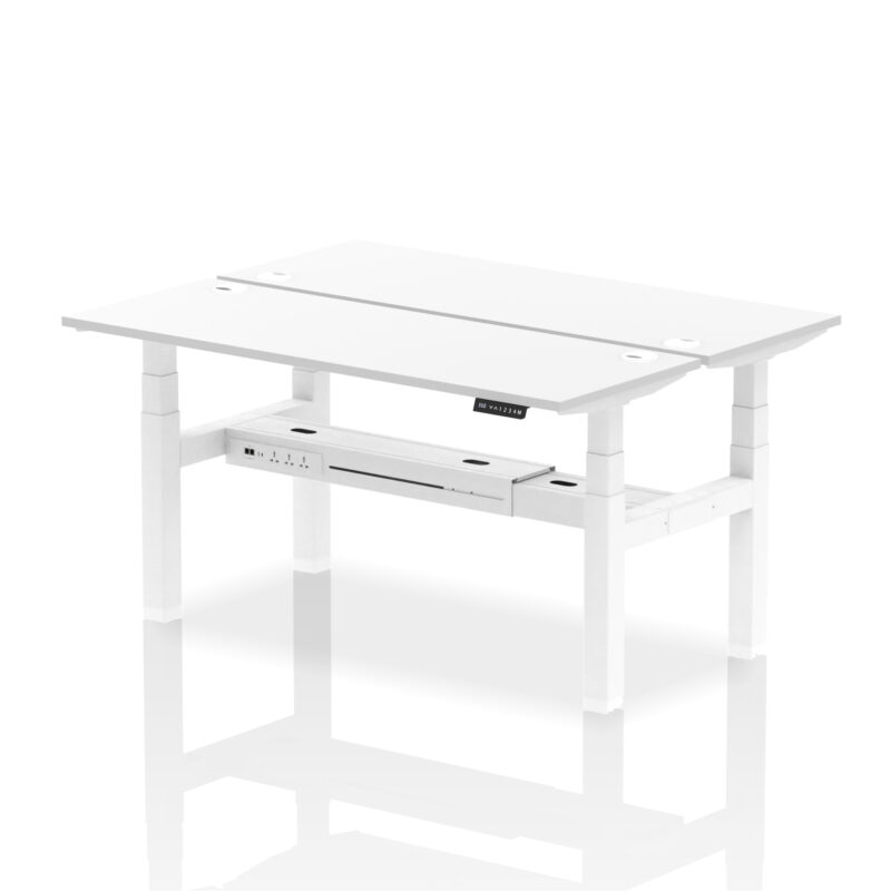 Breeze Back-to-Back Slimline Height Adjustable Bench Desk - 2 Person - Image 63