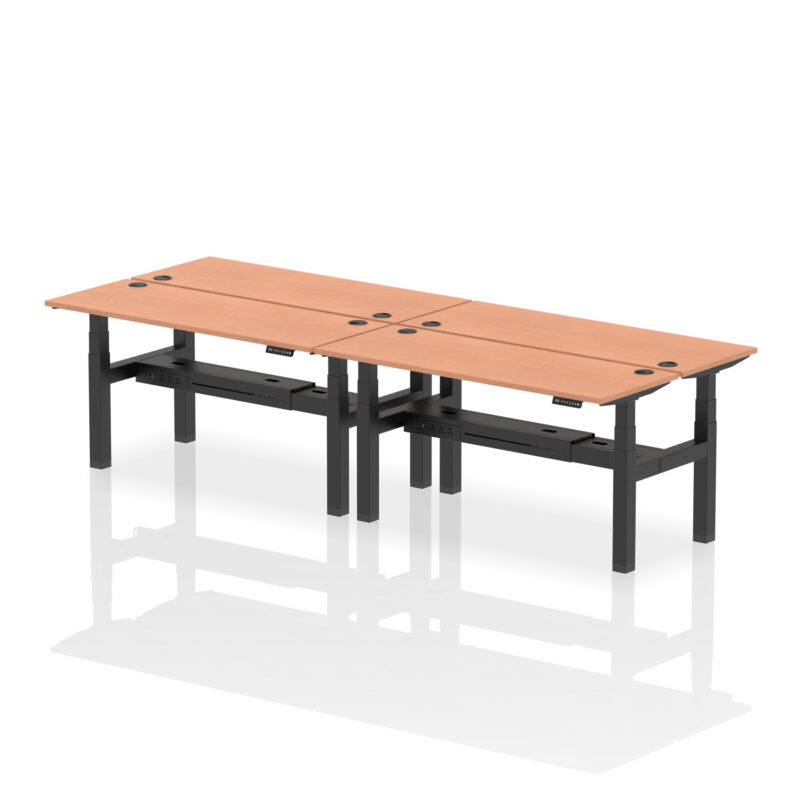 Breeze Back-to-Back Slimline Height Adjustable Bench Desk - 4 Person - Image 43