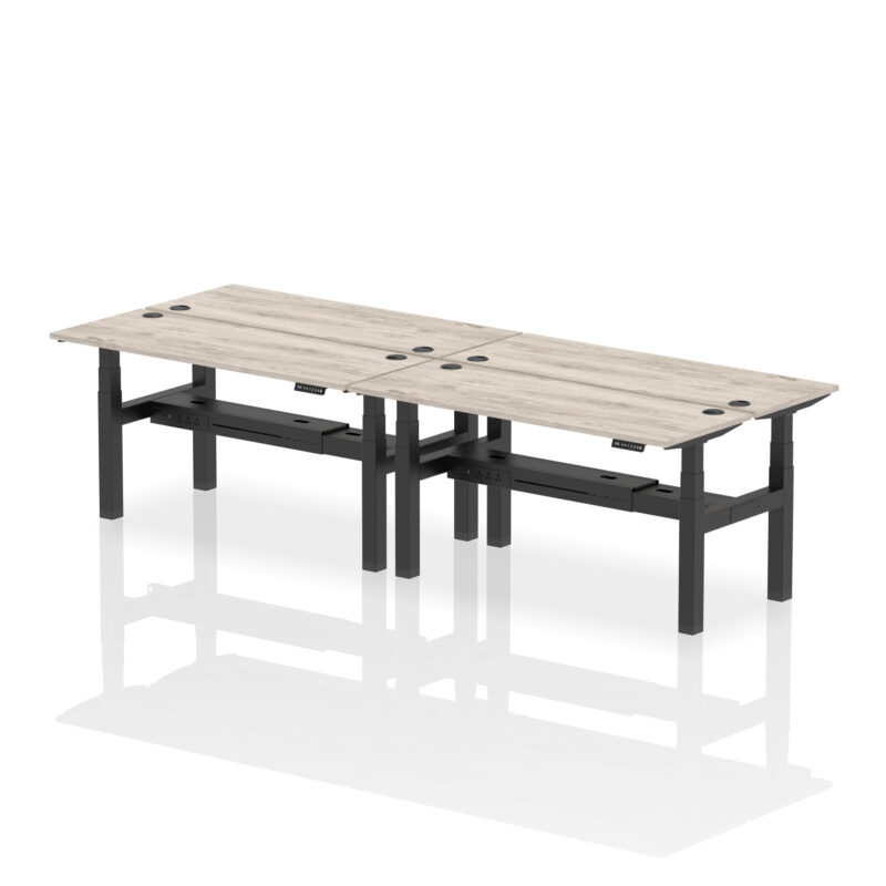 Breeze Back-to-Back Slimline Height Adjustable Bench Desk - 4 Person - Image 49