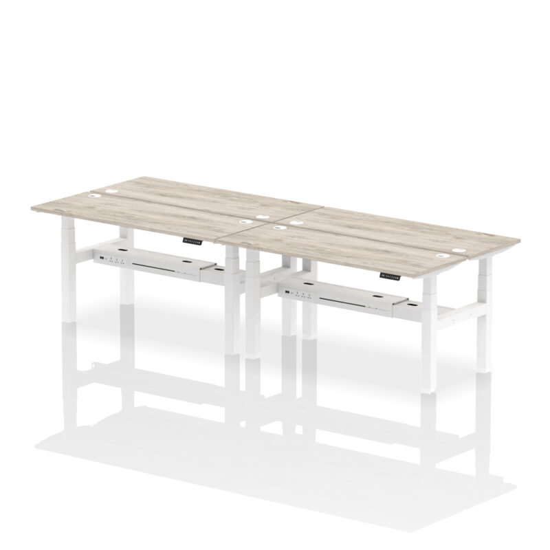 Breeze Back-to-Back Slimline Height Adjustable Bench Desk - 4 Person - Image 51