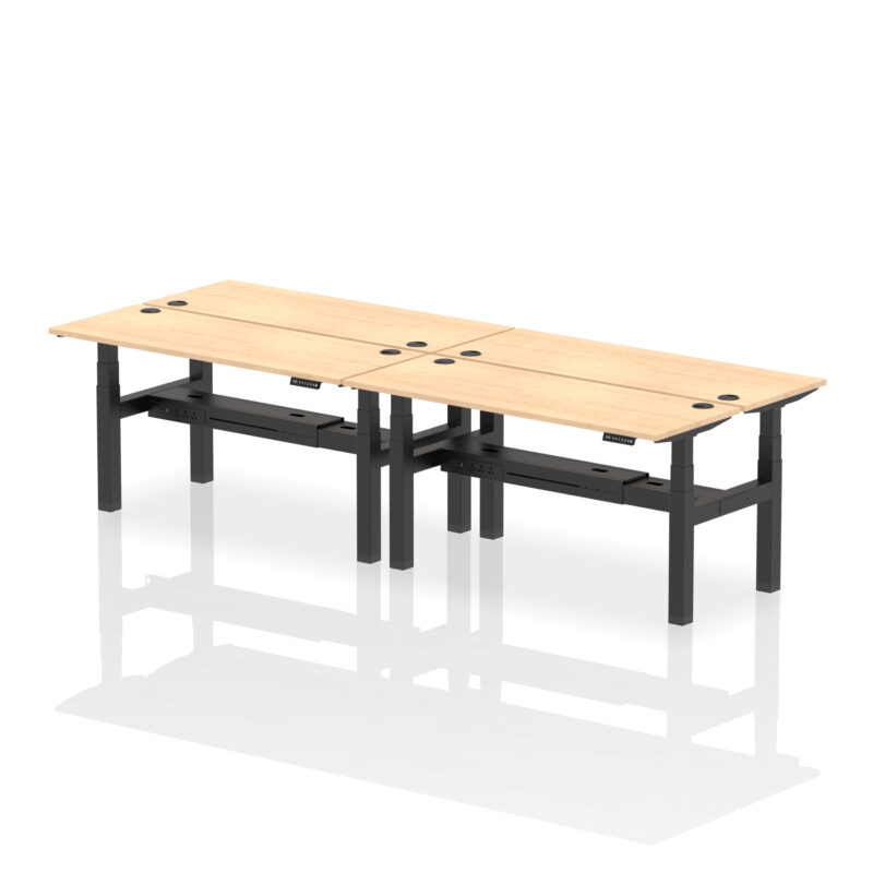 Breeze Back-to-Back Slimline Height Adjustable Bench Desk - 4 Person - Image 52