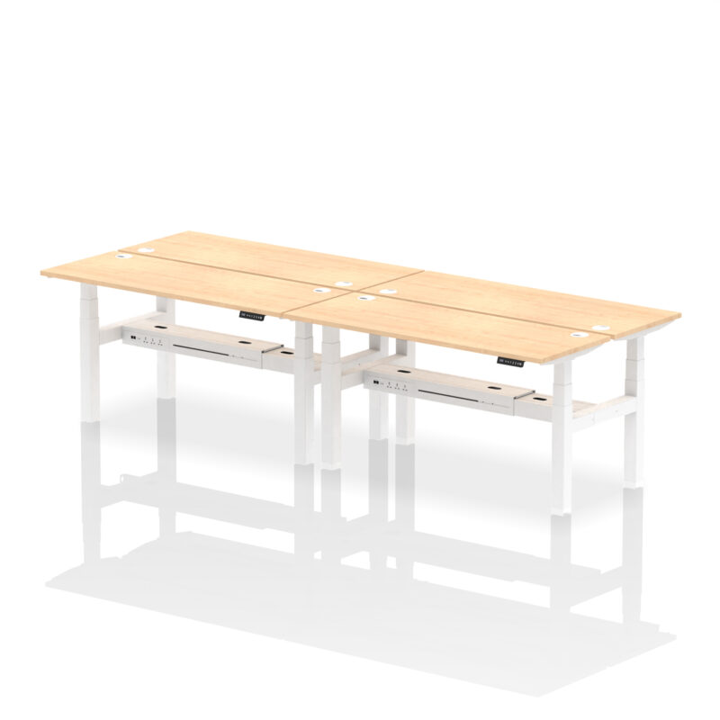 Breeze Back-to-Back Slimline Height Adjustable Bench Desk - 4 Person - Image 54
