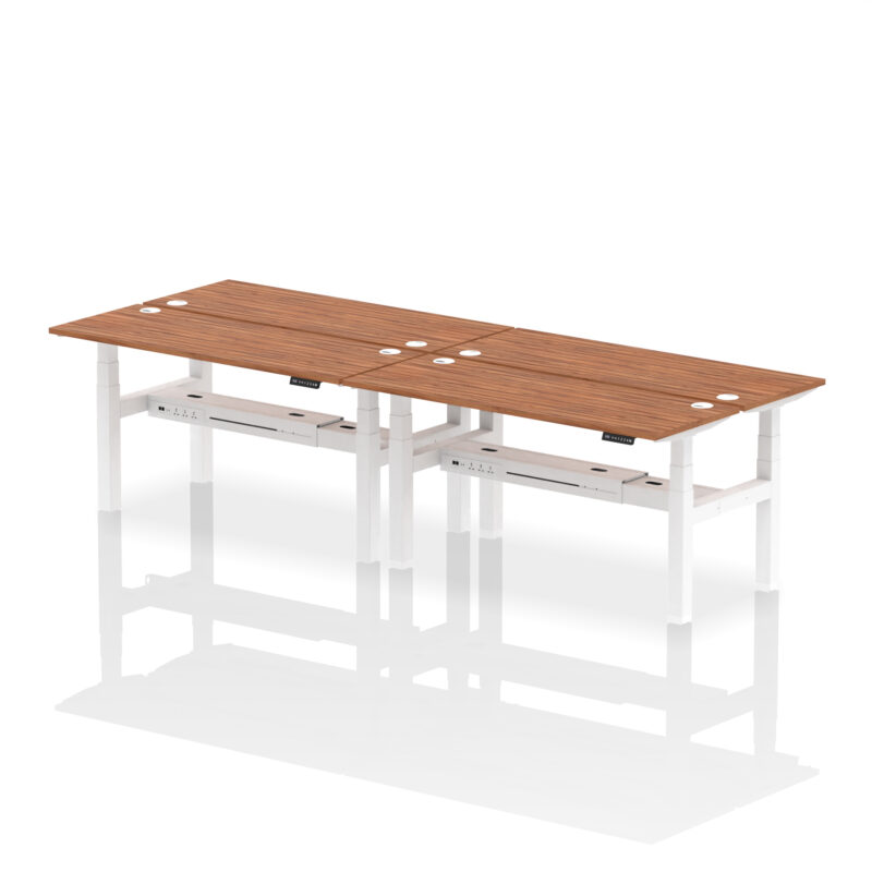 Breeze Back-to-Back Slimline Height Adjustable Bench Desk - 4 Person - Image 60