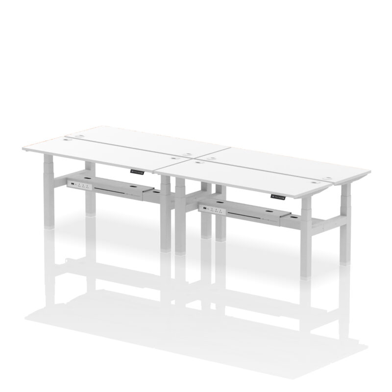 Breeze Back-to-Back Slimline Height Adjustable Bench Desk - 4 Person - Image 62