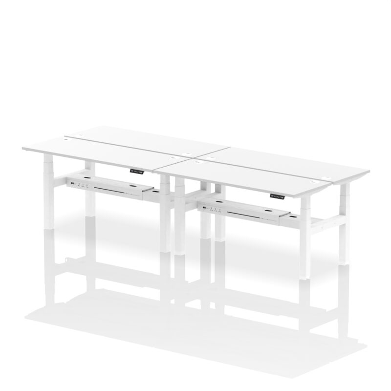 Breeze Back-to-Back Slimline Height Adjustable Bench Desk - 4 Person - Image 63
