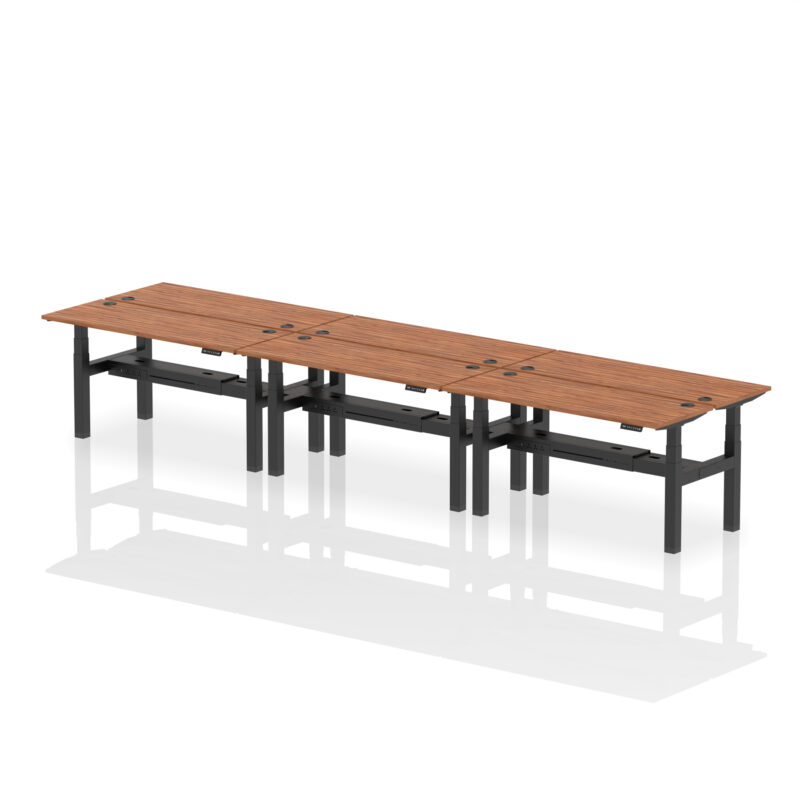 Breeze Back-to-Back Slimline Height Adjustable Bench Desk - 6 Person - Image 58