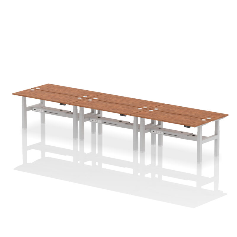 Breeze Back-to-Back Slimline Height Adjustable Bench Desk - 6 Person - Image 59