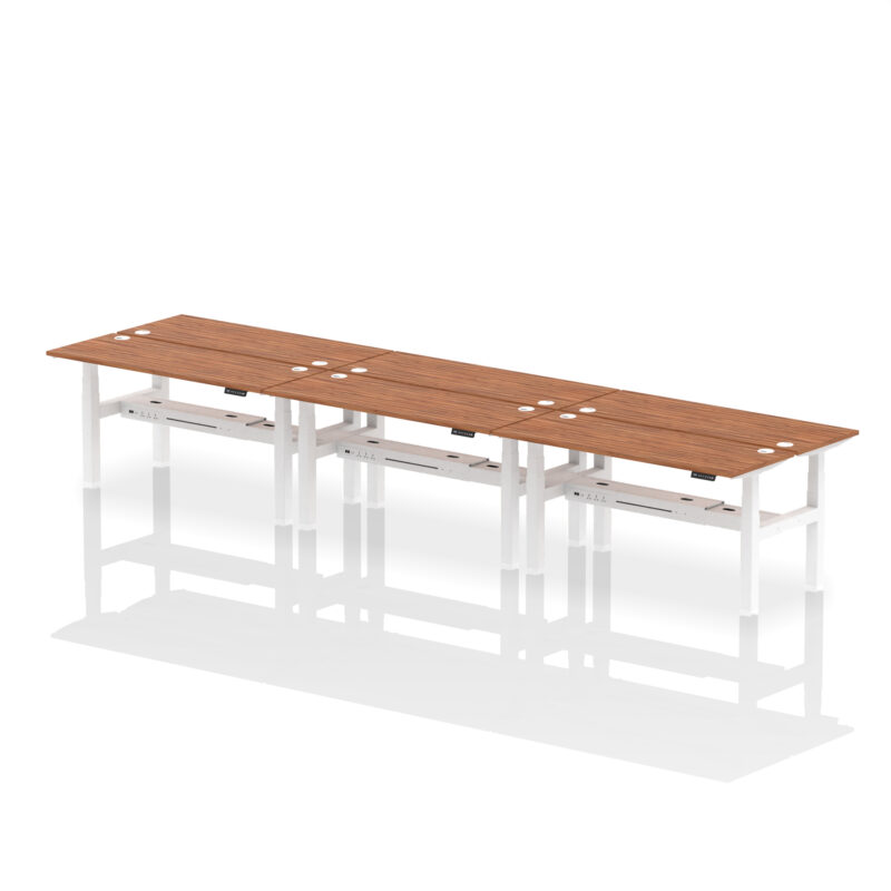 Breeze Back-to-Back Slimline Height Adjustable Bench Desk - 6 Person - Image 60