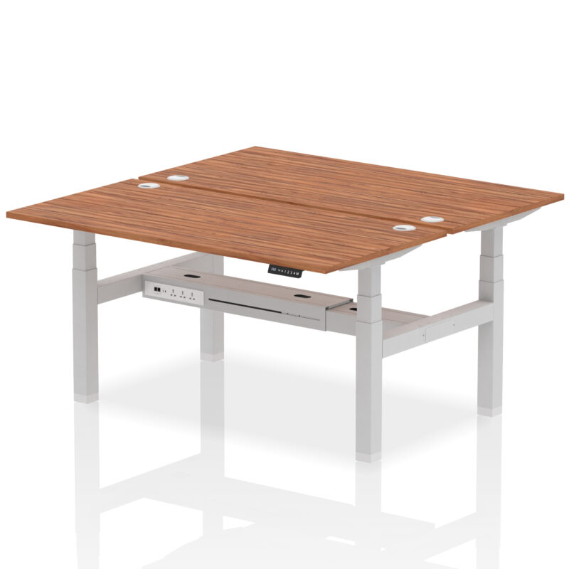 Breeze Back-to-Back Height Adjustable Bench Desk - 2 Person - Image 59