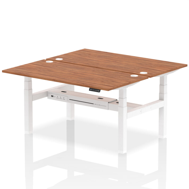 Breeze Back-to-Back Height Adjustable Bench Desk - 2 Person - Image 60