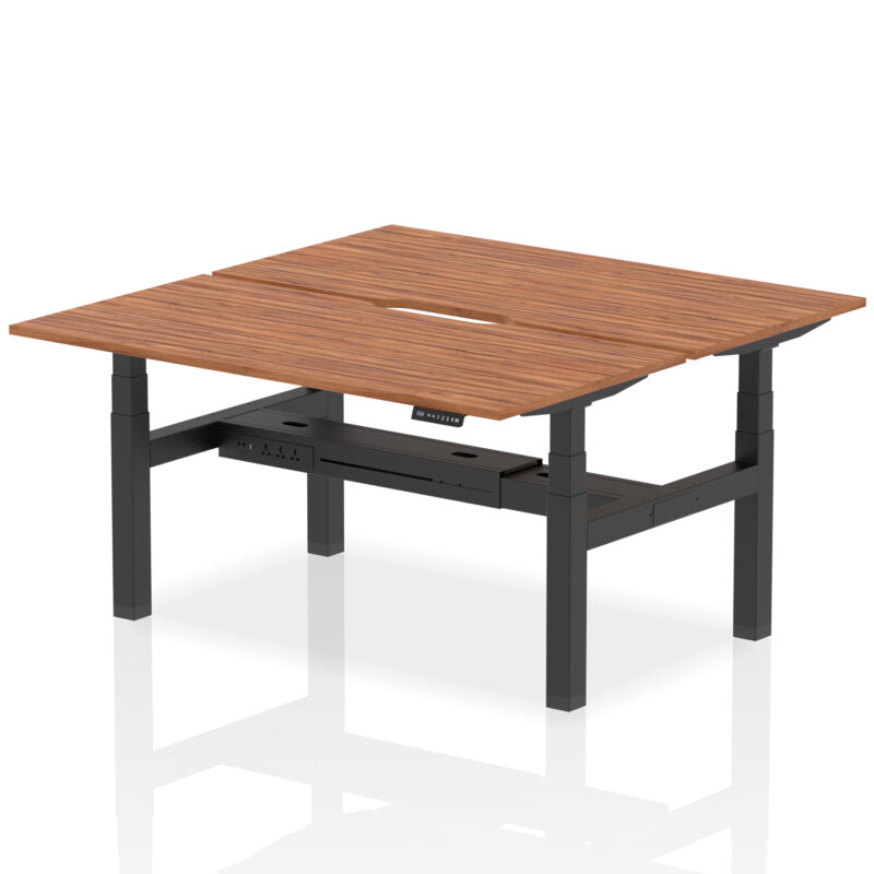 Breeze Back-to-Back Scalloped Edge Height Adjustable Bench Desk - 2 Person - Image 49