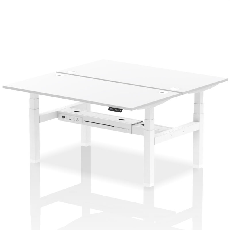 Breeze Back-to-Back Height Adjustable Bench Desk - 2 Person - Image 63