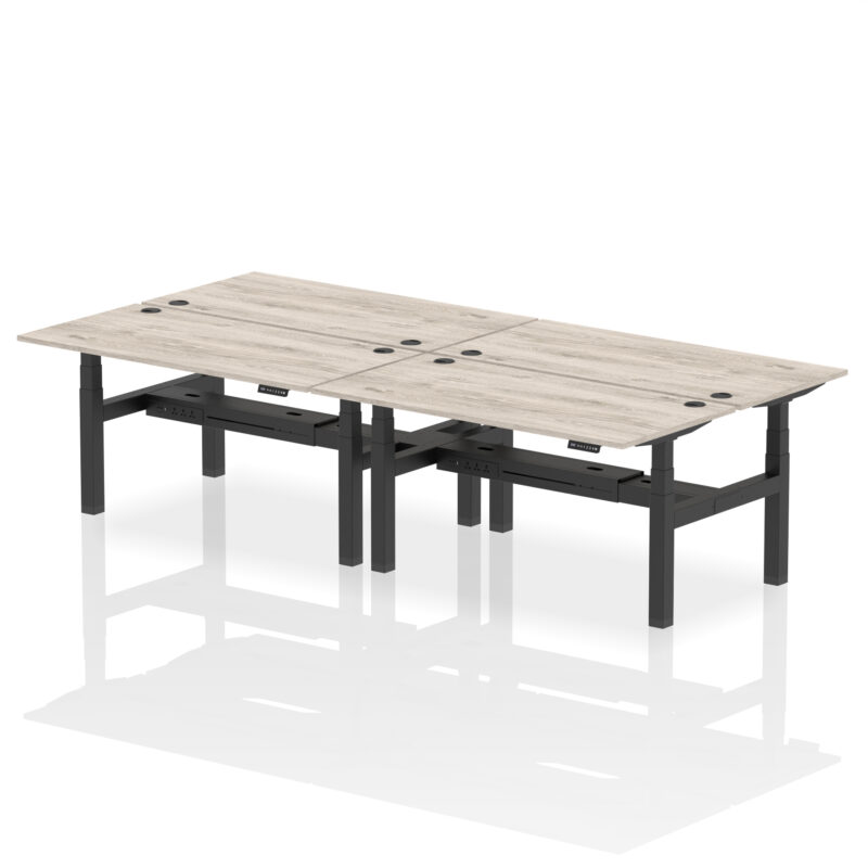 Breeze Back-to-Back Height Adjustable Bench Desk - 4 Person - Image 49