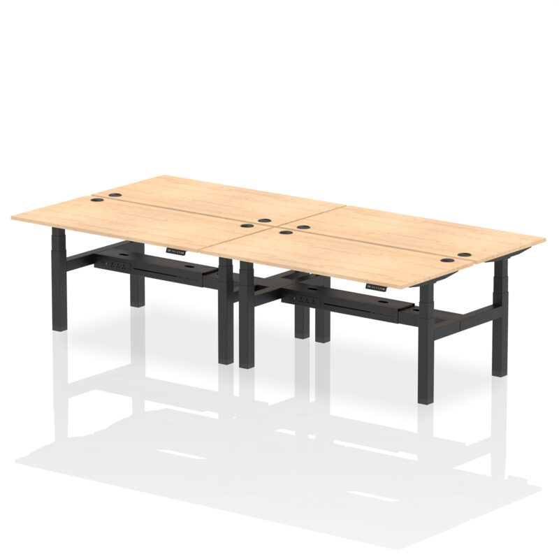 Breeze Back-to-Back Height Adjustable Bench Desk - 4 Person - Image 52
