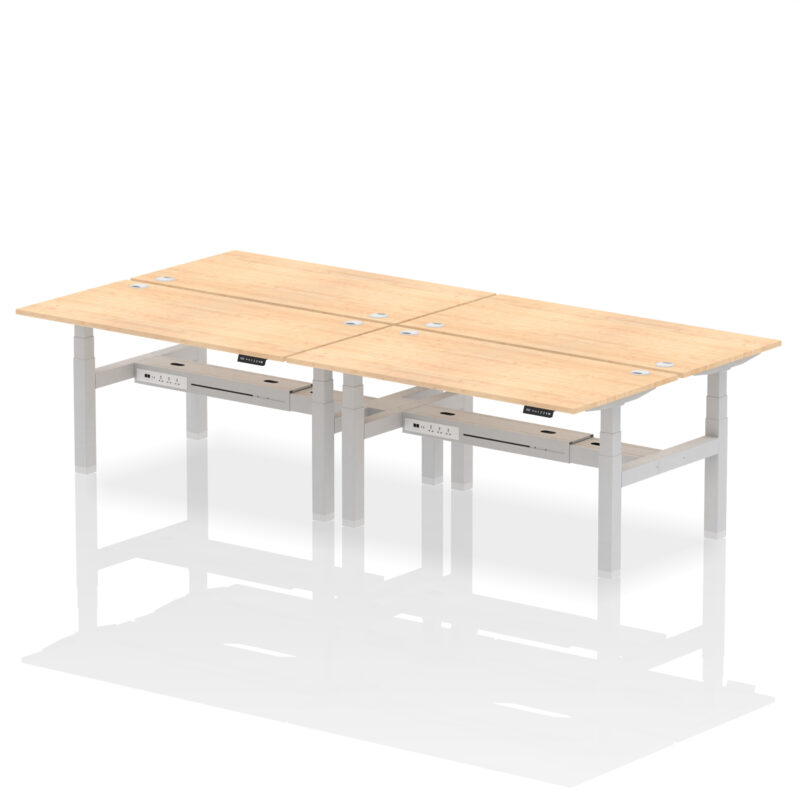 Breeze Back-to-Back Height Adjustable Bench Desk - 4 Person - Image 53