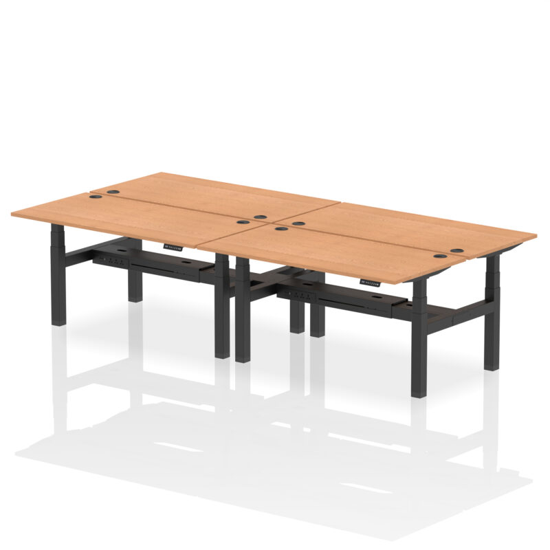 Breeze Back-to-Back Height Adjustable Bench Desk - 4 Person - Image 55