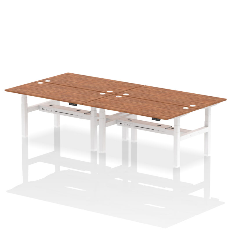 Breeze Back-to-Back Height Adjustable Bench Desk - 4 Person - Image 60