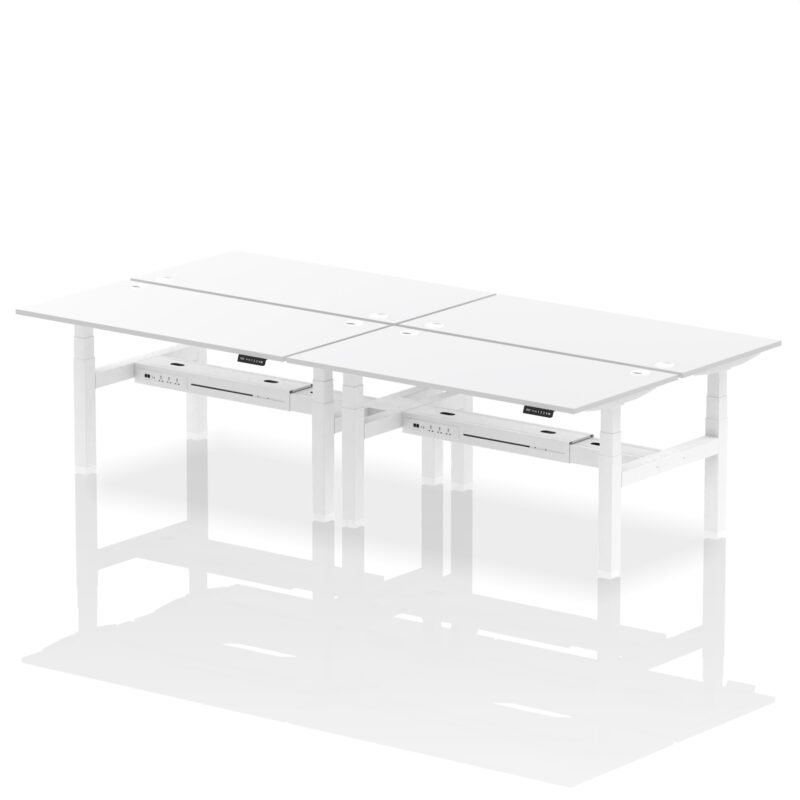 Breeze Back-to-Back Height Adjustable Bench Desk - 4 Person - Image 63
