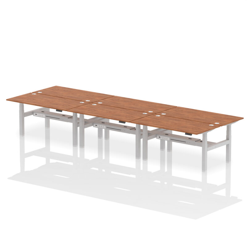 Breeze Back-to-Back Height Adjustable Bench Desk - 6 Person - Image 59