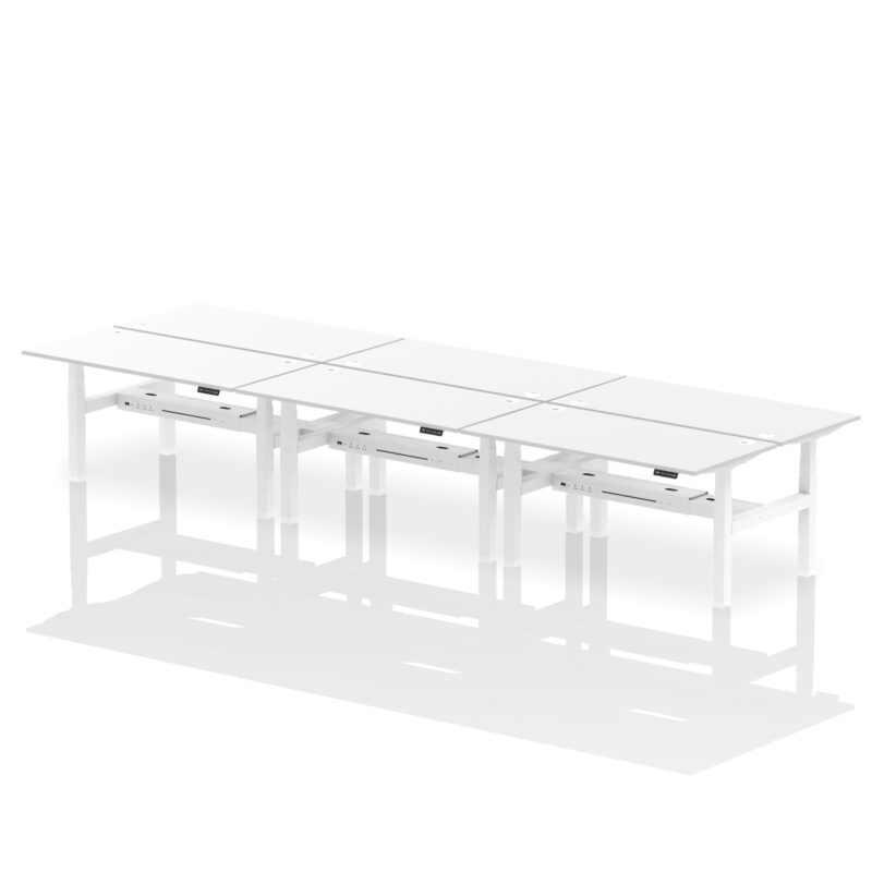 Breeze Back-to-Back Height Adjustable Bench Desk - 6 Person - Image 63