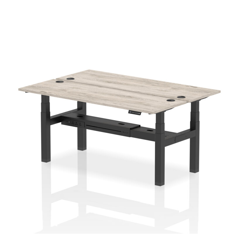 Breeze Back-to-Back Slimline Height Adjustable Bench Desk - 2 Person - Image 70