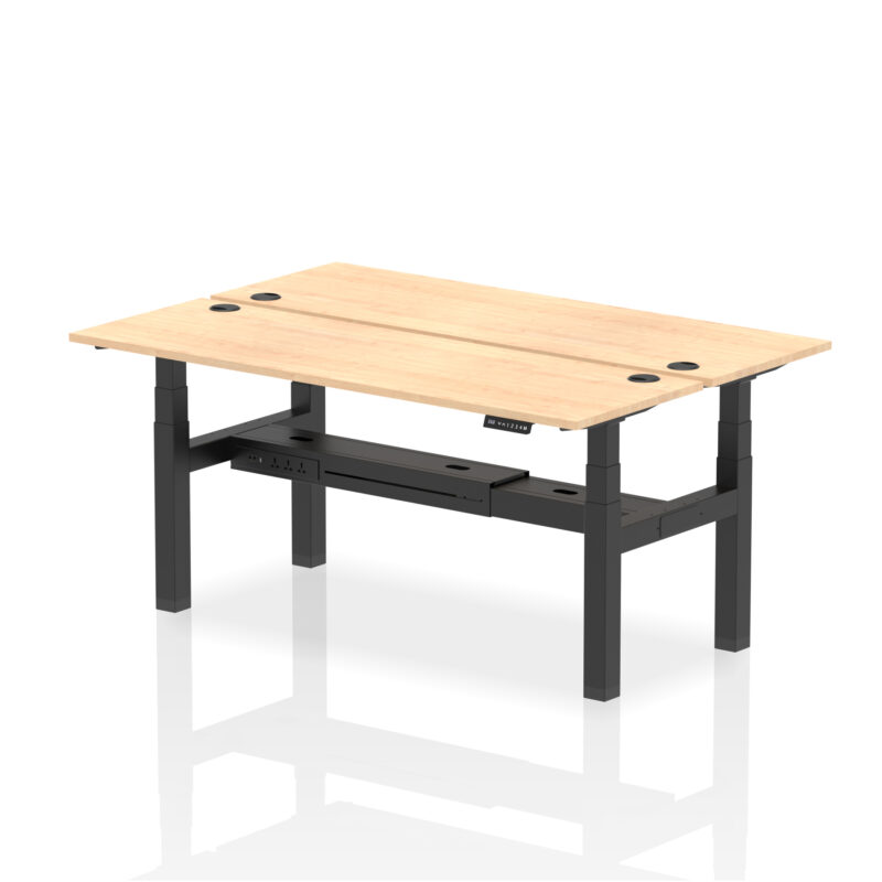 Breeze Back-to-Back Slimline Height Adjustable Bench Desk - 2 Person - Image 73