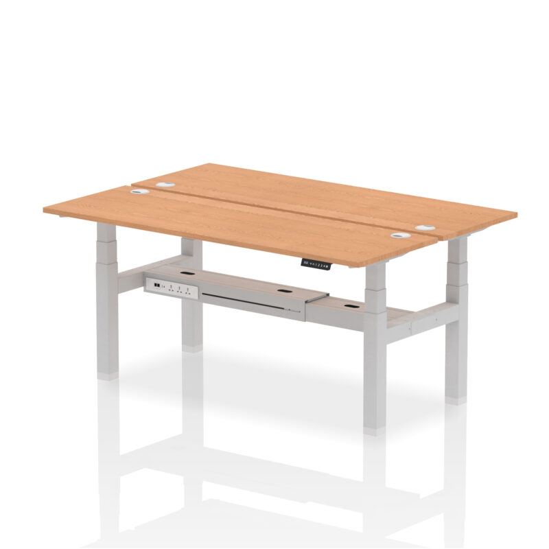 Breeze Back-to-Back Slimline Height Adjustable Bench Desk - 2 Person - Image 77