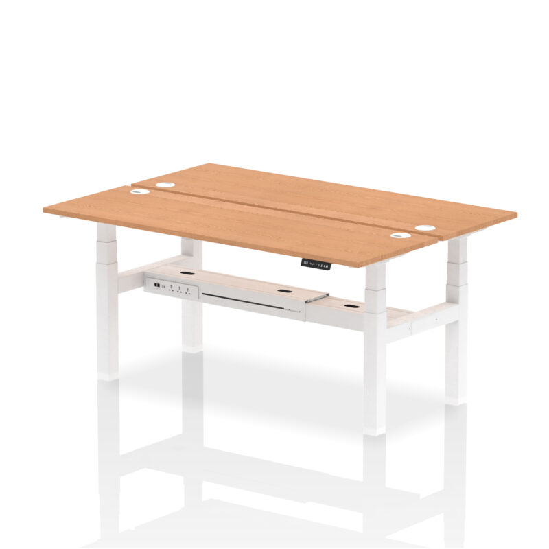 Breeze Back-to-Back Slimline Height Adjustable Bench Desk - 2 Person - Image 78