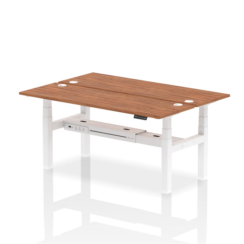 Breeze Back-to-Back Slimline Height Adjustable Bench Desk - 2 Person - Image 81