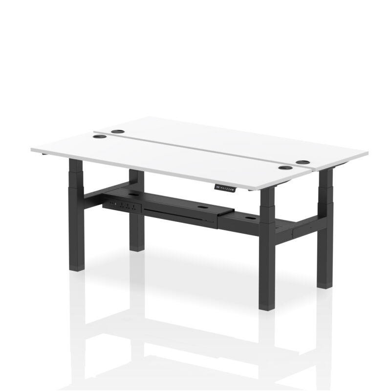 Breeze Back-to-Back Slimline Height Adjustable Bench Desk - 2 Person - Image 82