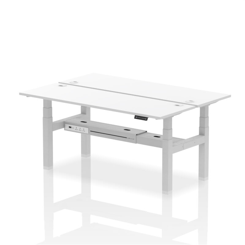 Breeze Back-to-Back Slimline Height Adjustable Bench Desk - 2 Person - Image 83
