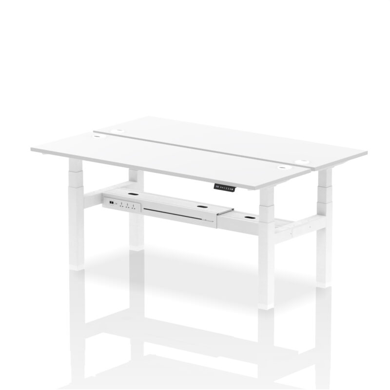 Breeze Back-to-Back Slimline Height Adjustable Bench Desk - 2 Person - Image 84