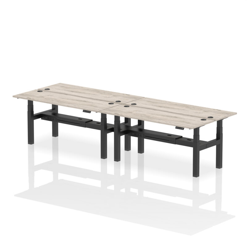 Breeze Back-to-Back Slimline Height Adjustable Bench Desk - 4 Person - Image 70